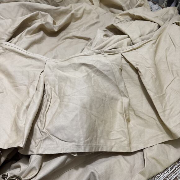 Pottery Barn Tailored Twill Small Sofa Canvas Cream Loose-Adjust SlipCover New  - Picture 12 of 16